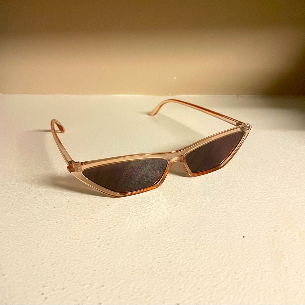 Baby Pink Retro Slim Sunglasses ~ Thrifted
